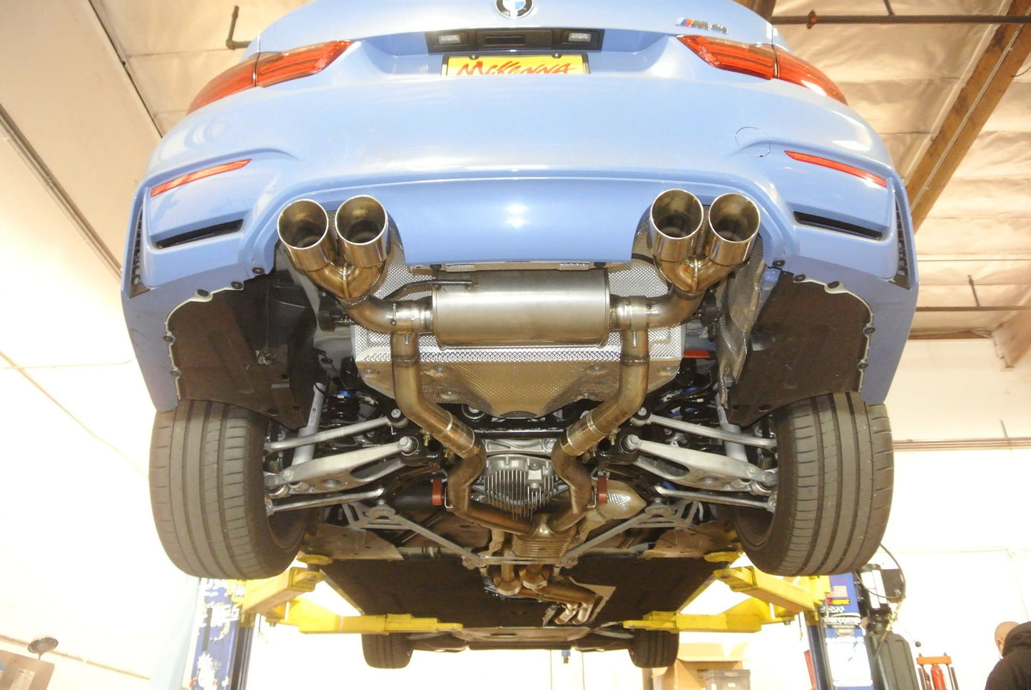 Megan Racing Axle Back Exhaust for BMW M4 F82 2015+ Stainless T-304 Quad Tip - Various Finishes