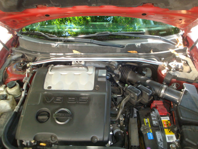 Megan Racing Race-Spec Strut Tower Bar Front Upper 1995 to 2008 Nissan Maxima / 2002 to 2006 Altima / 2000 to 2003 Infiniti i35 MR-SB-NM04FU-1P