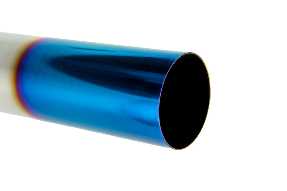 Megan Racing Universal 3" to 4" VIP Exhaust Tips Single Blue Tip – Inlet 75mm Outlet 110mm Length 600mm