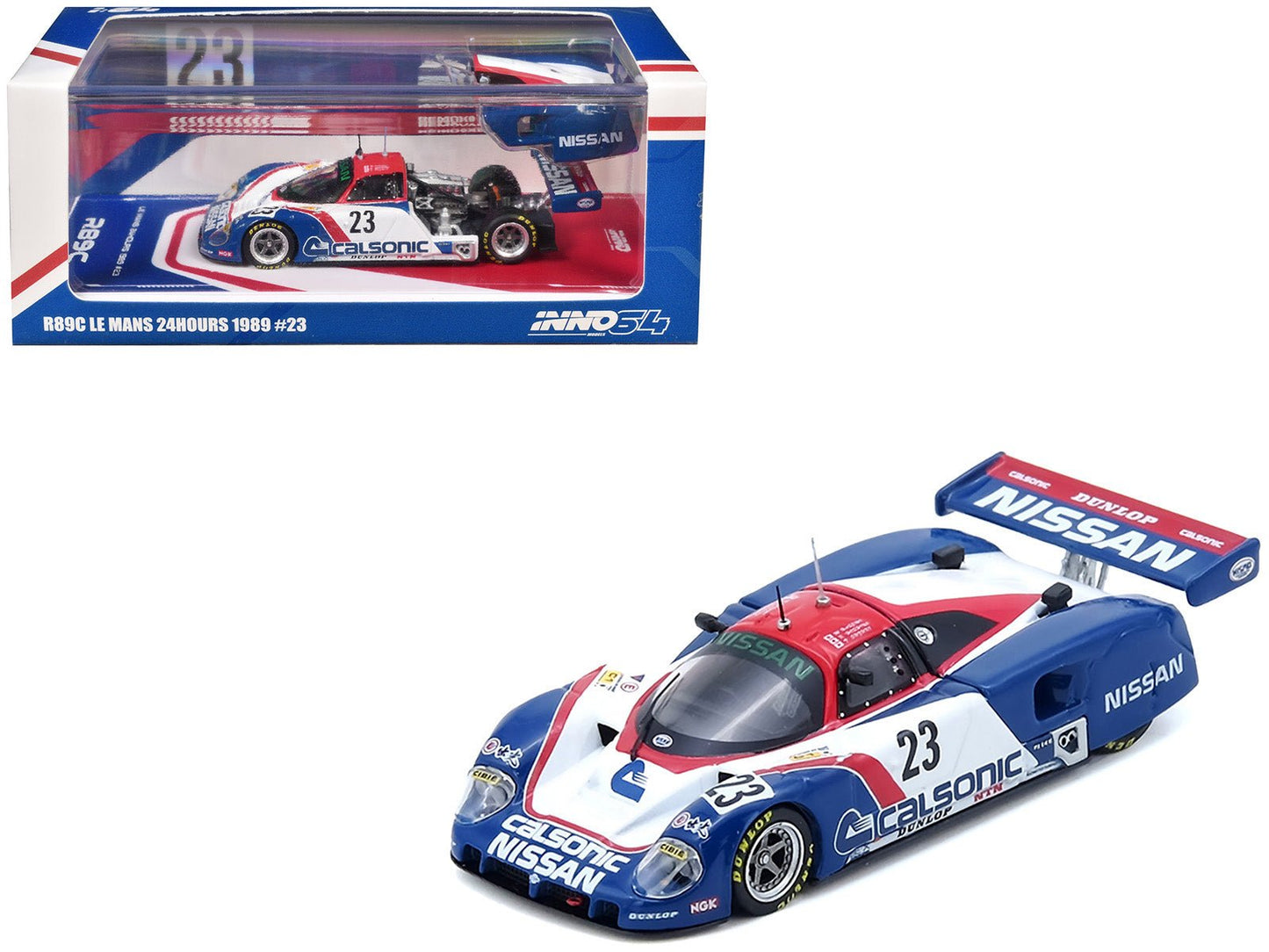 Nissan R89C #23 Masahiro Hasemi - Kazuyoshi Hoshino - Toshio Suzuki "24 Hours of Le Mans" (1989) 1/64 Diecast Model Car by Inno Models free shipping USA