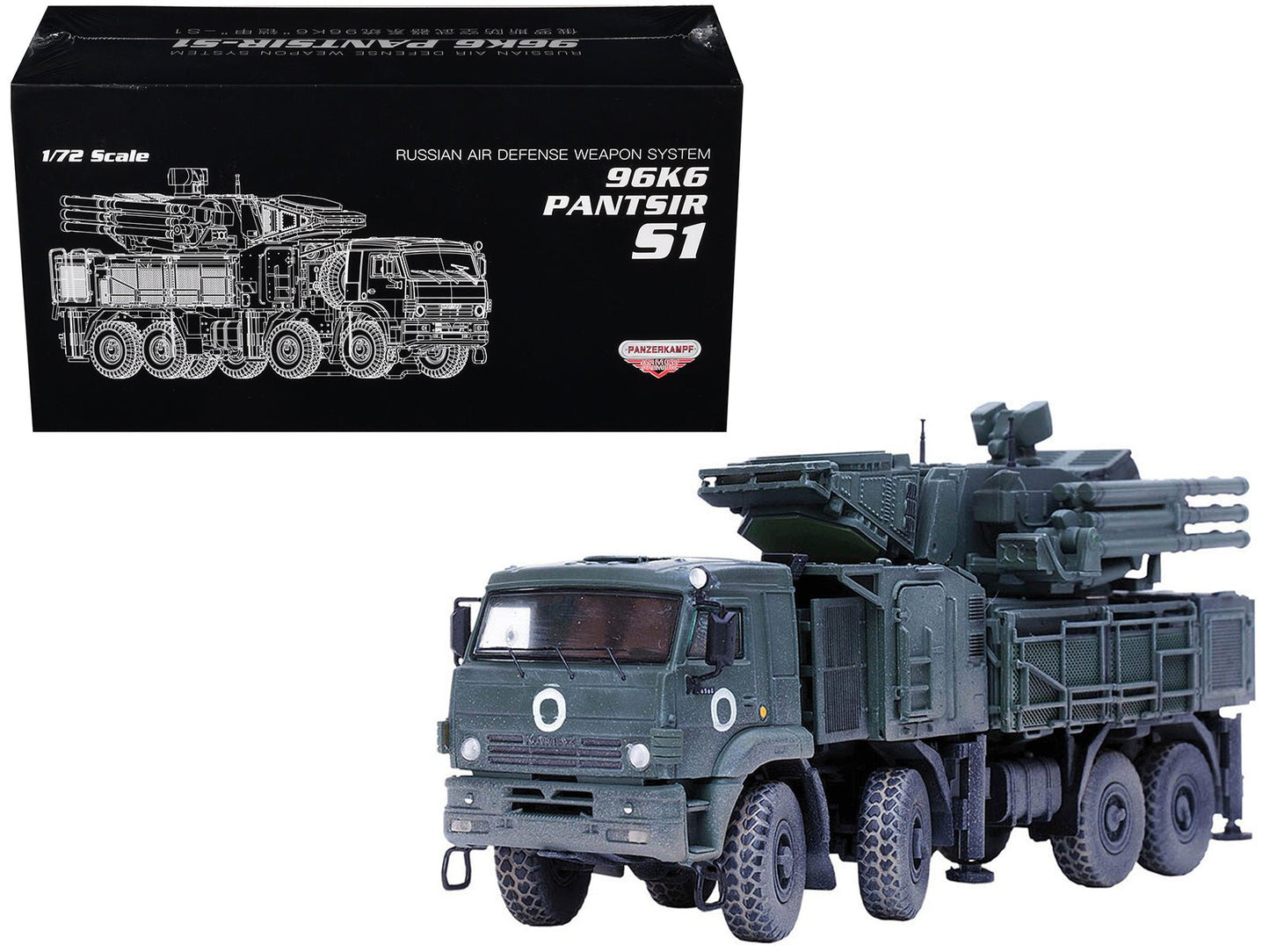 Pantsir S1 96K6 Self-Propelled Air Defense Weapon System "Ukraine War" Russian Army "Armor Premium" Series 1/72 Diecast Model by Panzerkampf free shipping USA
