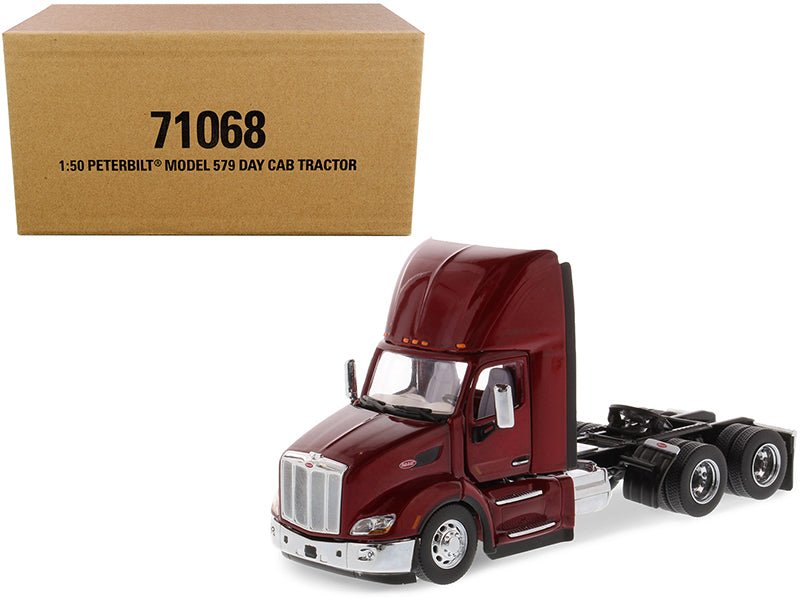 Peterbilt 579 Day Cab Truck Tractor Legendary Red "Transport Series" 1/50 Diecast Model by Diecast Masters free shipping USA