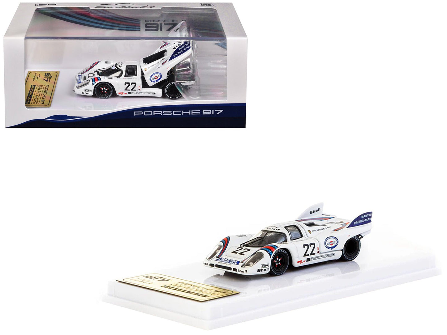 Porsche 917K #22 Gijs van Lennep - Helmut Marko "Martini Racing" Winner "24 Hours of Le Mans" (1971) "Curitiba64" Series 1/64 Diecast Model Car by Tarmac Works free shipping USA