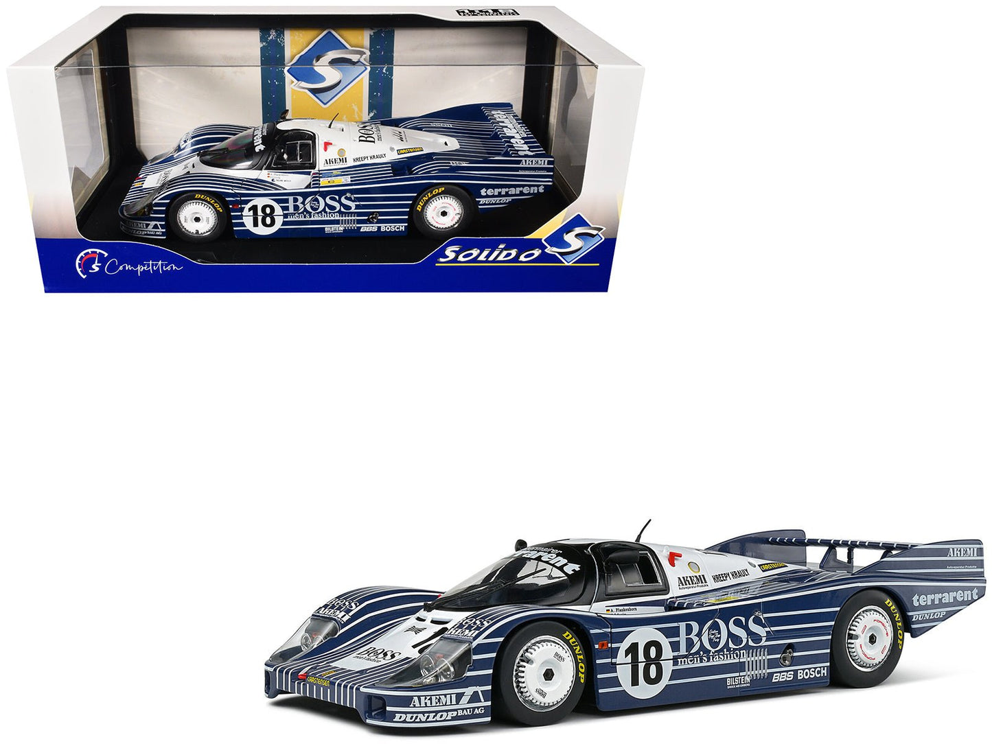 Porsche 956LH #18 Jurgen Lassig - Axel Plankenhorn - Desire Wilson "24 Hours of Le Mans" (1983) "Competition" Series 1/18 Diecast Model Car by Solido free shipping USA