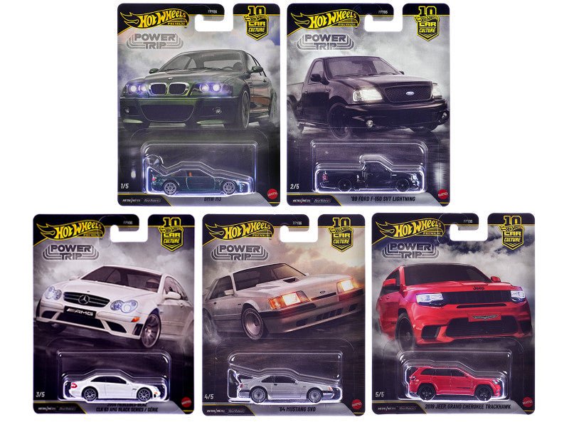 "Power Trip" 5 piece Set "Car Culture" 2026 Series R Diecast Model Cars by Hot Wheels free shipping USA
