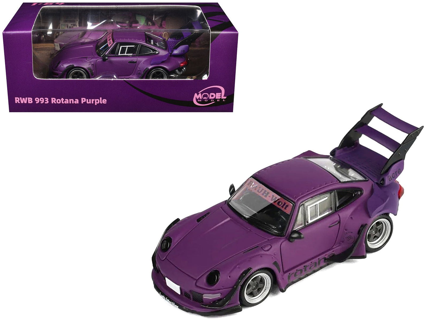 RWB 993 Rotana Matt Purple 1/64 Diecast Model Car by Model Model free shipping USA