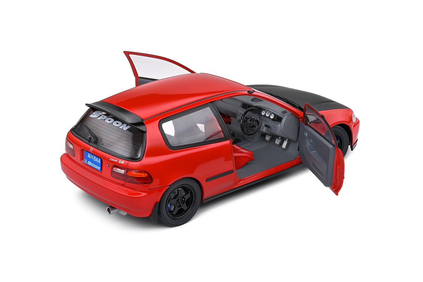 Solido 1991 Honda Civic EG6 Spoon Version Red w/ Black Hood 1:18