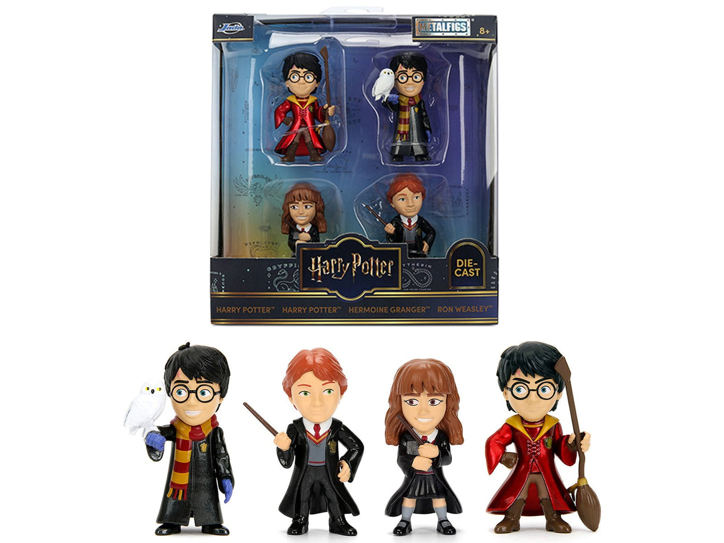 Set of 4 Diecast Figures "Harry Potter" "Metalfigs" Series by Jada free shipping USA