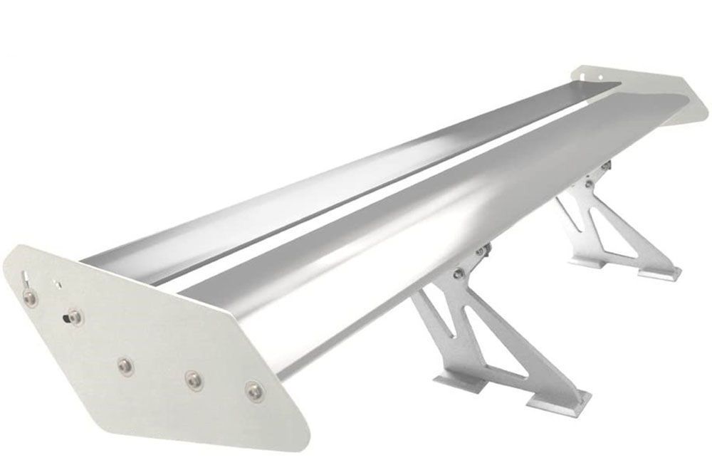 Megan Racing Aluminum GT Spoiler Silver & Black - MR-AS-GT56