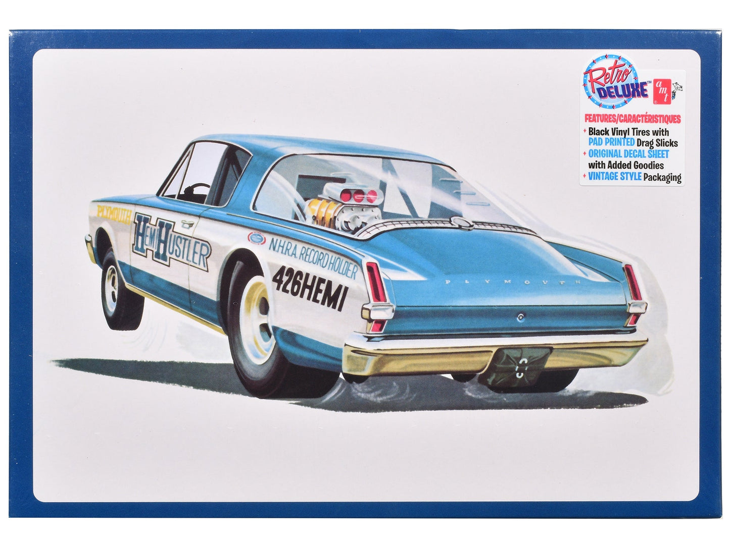 Skill 2 Model Kit 1966 Plymouth Barracuda Funny Car "Hemi Hustler" 1/25 Scale Model by AMT free shipping USA