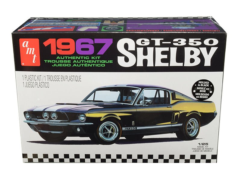 Skill 2 Model Kit 1967 Ford Mustang Shelby GT350 Black 1/25 Scale Model by AMT free shipping USA