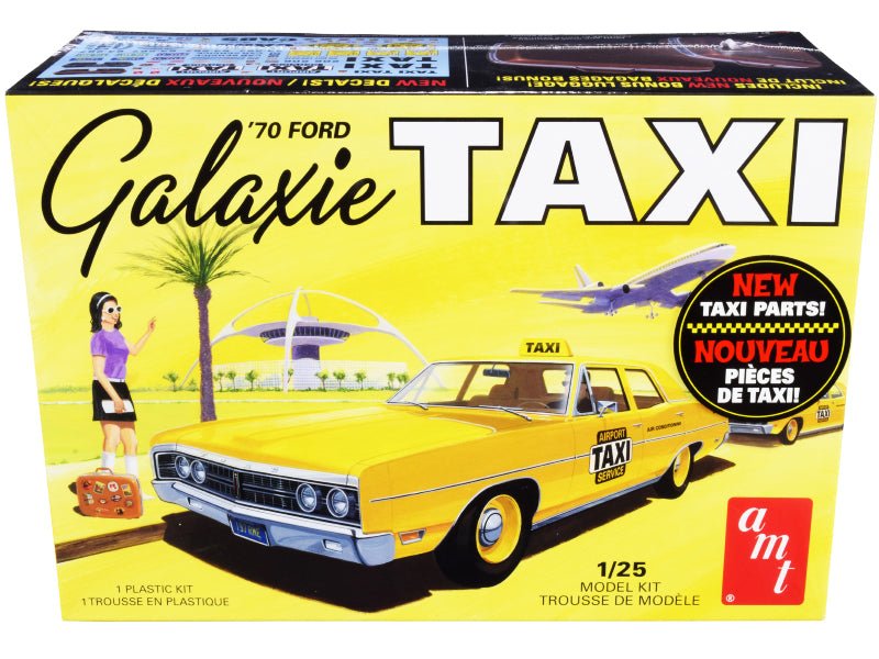 Skill 2 Model Kit 1970 Ford Galaxie "Taxi" with Luggage 1/25 Scale Model by AMT free shipping USA