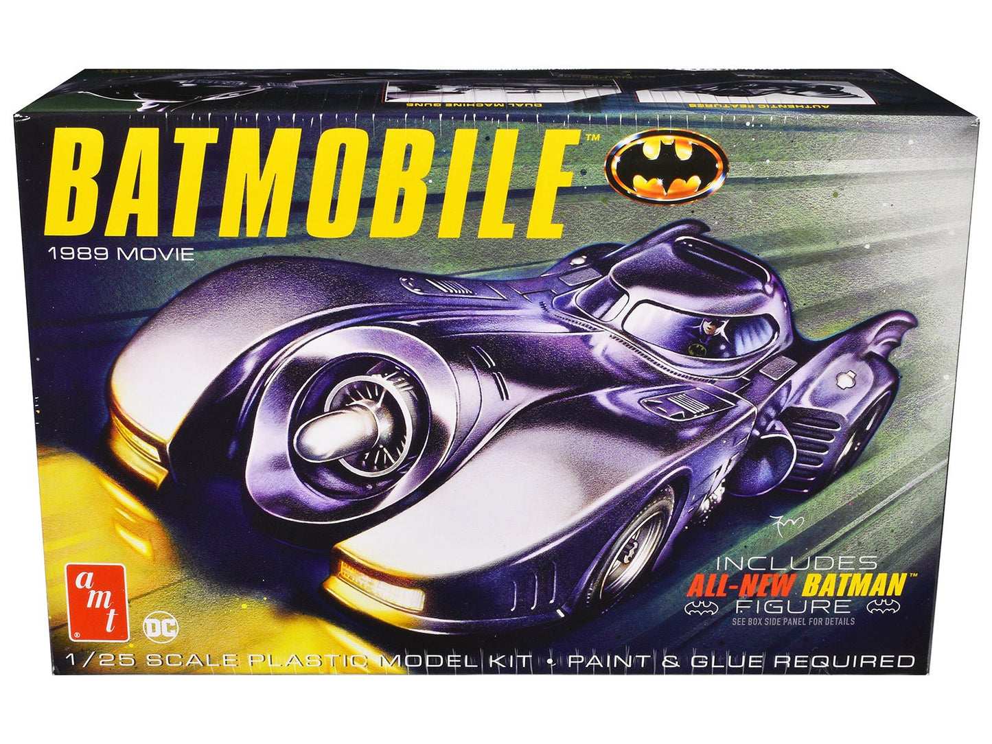 Skill 2 Model Kit Batmobile with Seated Batman Figure "Batman" (1989) Movie 1/25 Scale Model by AMT free shipping USA