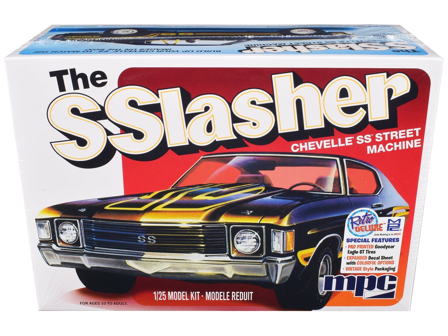 Skill 2 Model Kit Chevrolet Chevelle SS Street Machine "The SSlasher" 1/25 Scale Model by MPC free shipping USA
