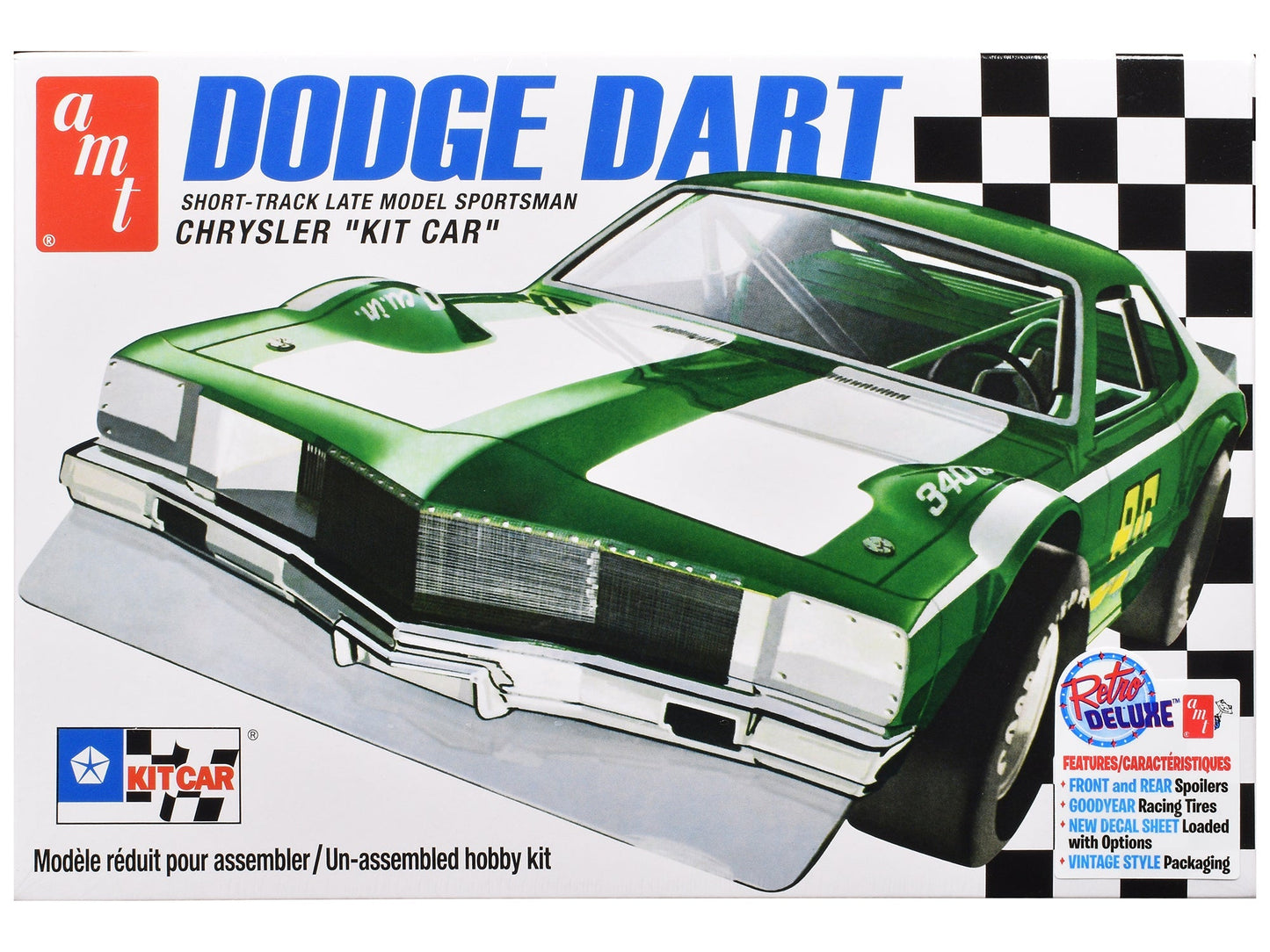 Skill 2 Model Kit Dodge Dart Sportsman Short Track "Kit Car" 1/25 Scale Model by AMT free shipping USA