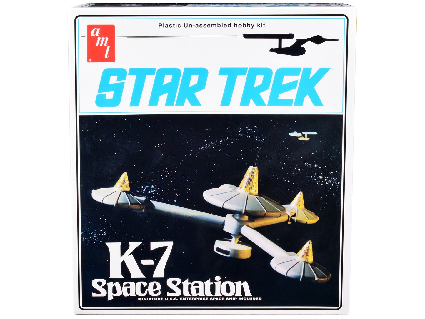 Skill 2 Model Kit K-7 Space Station "Star Trek" (1966-1969) TV Series 1/7600 Scale Model by AMT free shipping USA