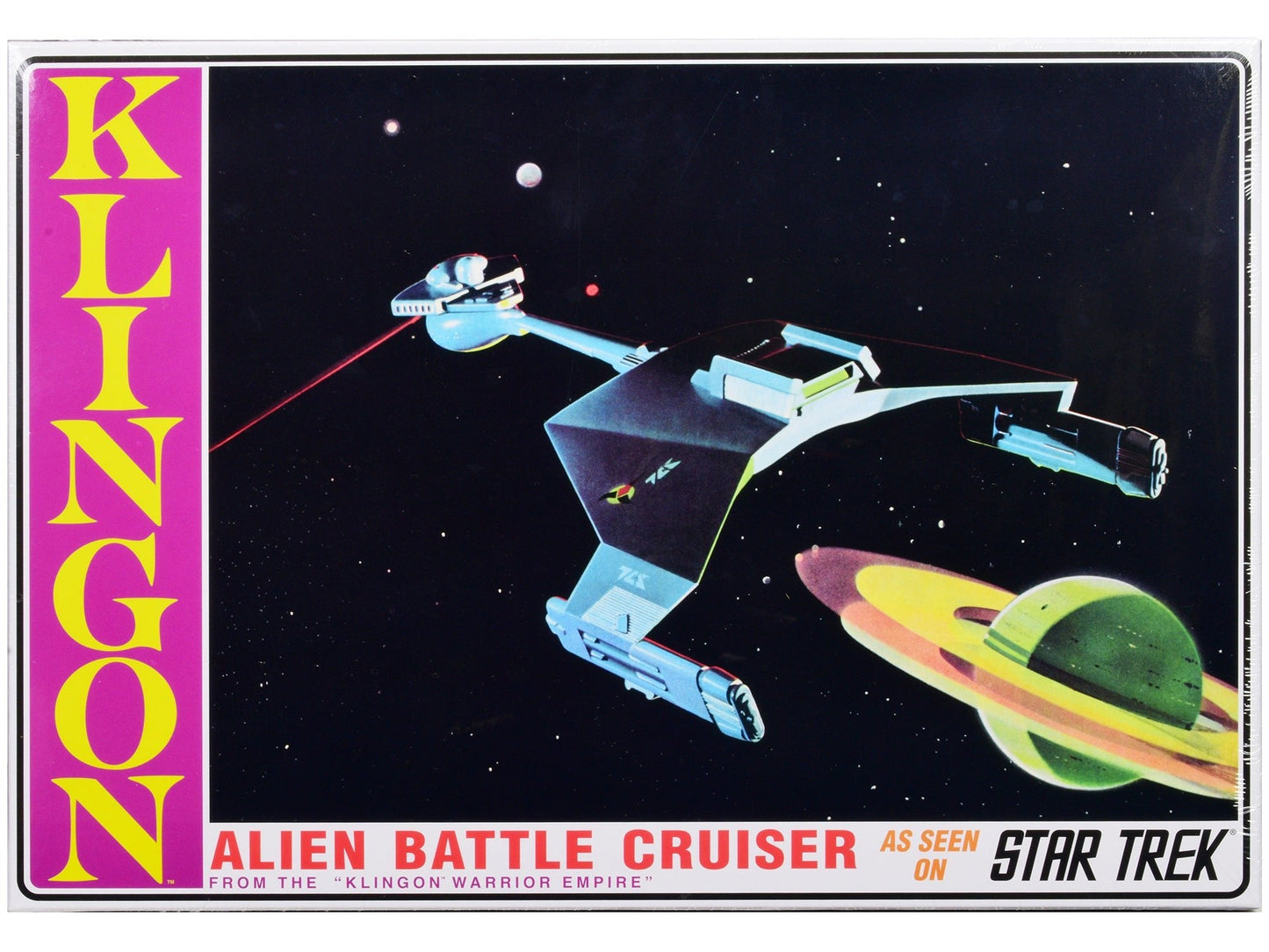 Skill 2 Model Kit "Klingon Warrior Empire" Alien Battle Cruiser "Star Trek" (1966-1969) TV Series 1/650 Scale Model by AMT free shipping USA