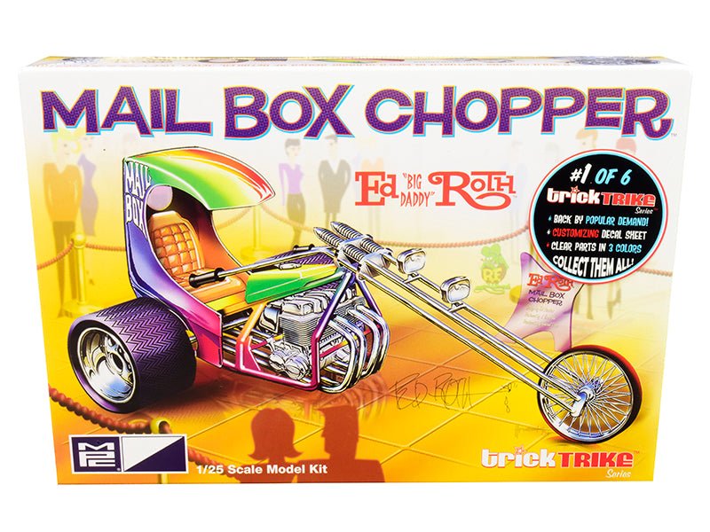Skill 2 Model Kit Mail Box Chopper Trike (Ed "Big Daddy" Roth's) "Trick Trikes" Series 1/25 Scale Model by MPC free shipping USA