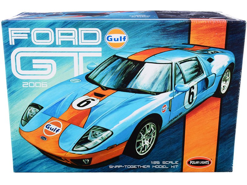 Skill 2 Snap Model Kit 2006 Ford GT "Gulf Oil" 1/25 Scale Model by Polar Lights free shipping USA