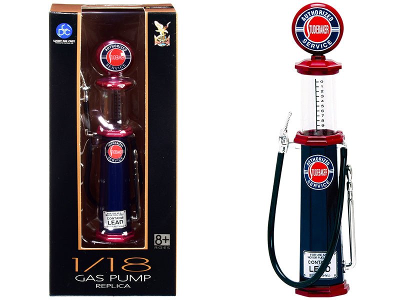 "Studebaker" Vintage Cylinder Gas Pump 1/18 Diecast Replica by Road Signature free shipping USA