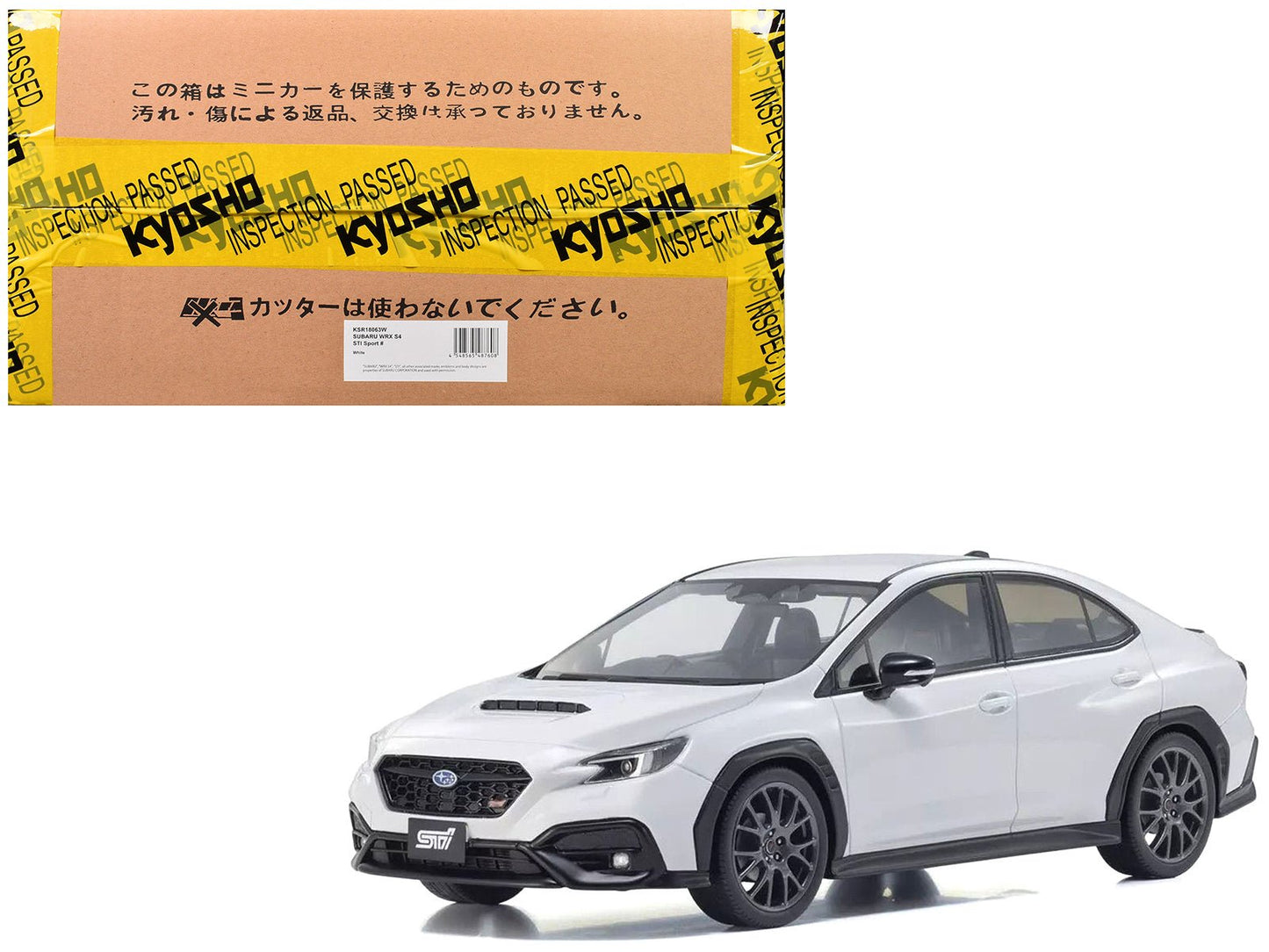Subaru WRX S4 STI Sport# RHD (Right Hand Drive) White 1/18 Model Car by Kyosho free shipping USA