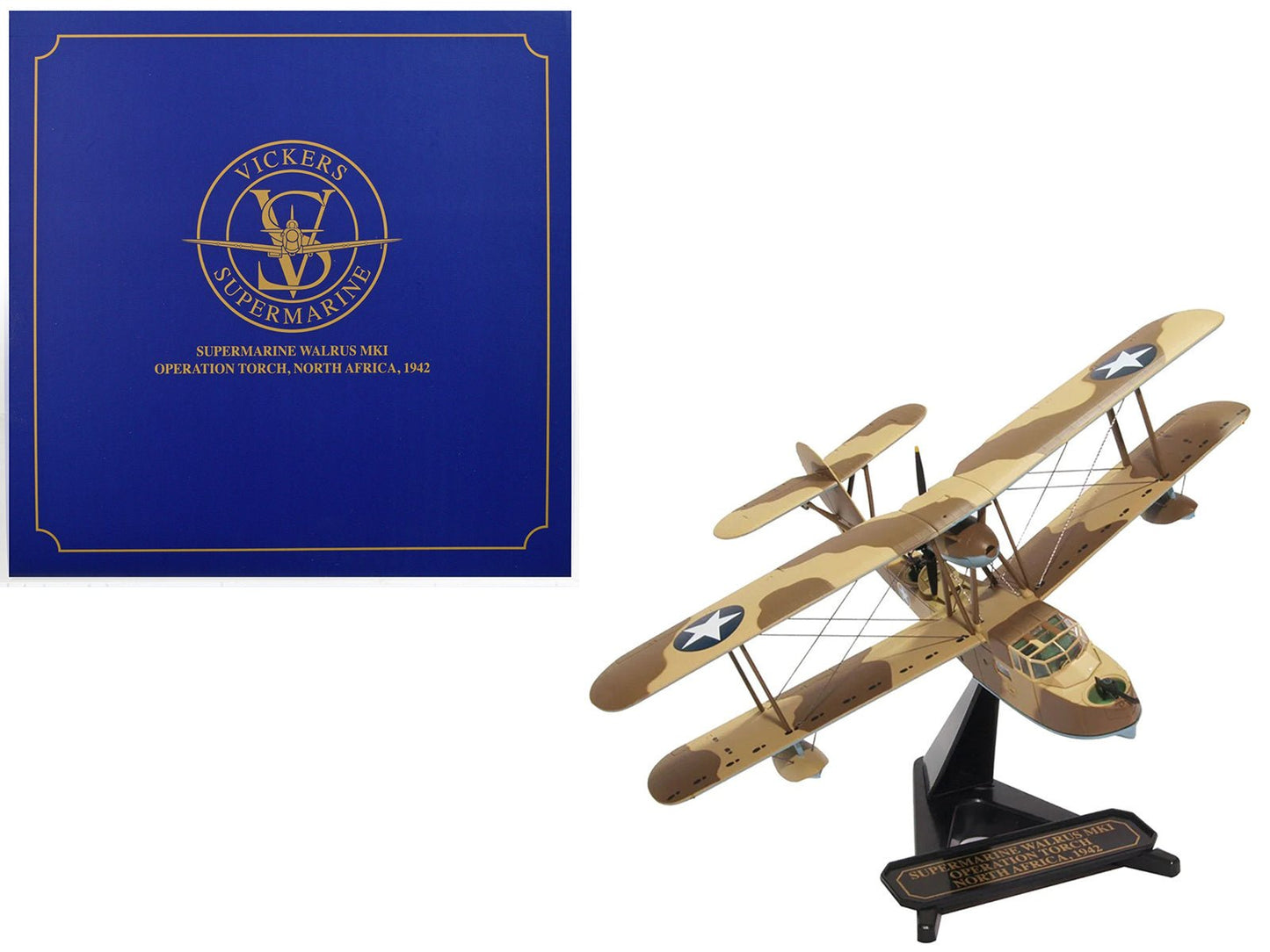 Supermarine Walrus MKI Aircraft "Operation Torch North Africa" (1942) Royal Air Force "Oxford Aviation" Series 1/72 Diecast Model Airplane by Oxford Diecast free shipping USA