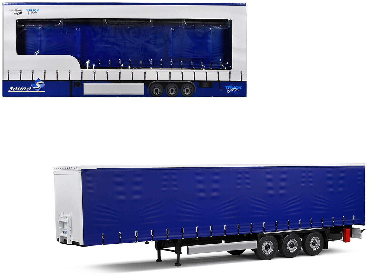 Tarpaulin Trailer Blue "Truck Edition" Series 1/24 Diecast Model Car by Solido free shipping USA