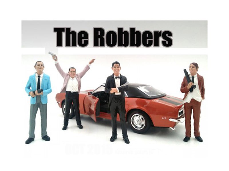 "The Robbers" 4 Piece Figure Set For 1:18 Scale Models by American Diorama free shipping USA