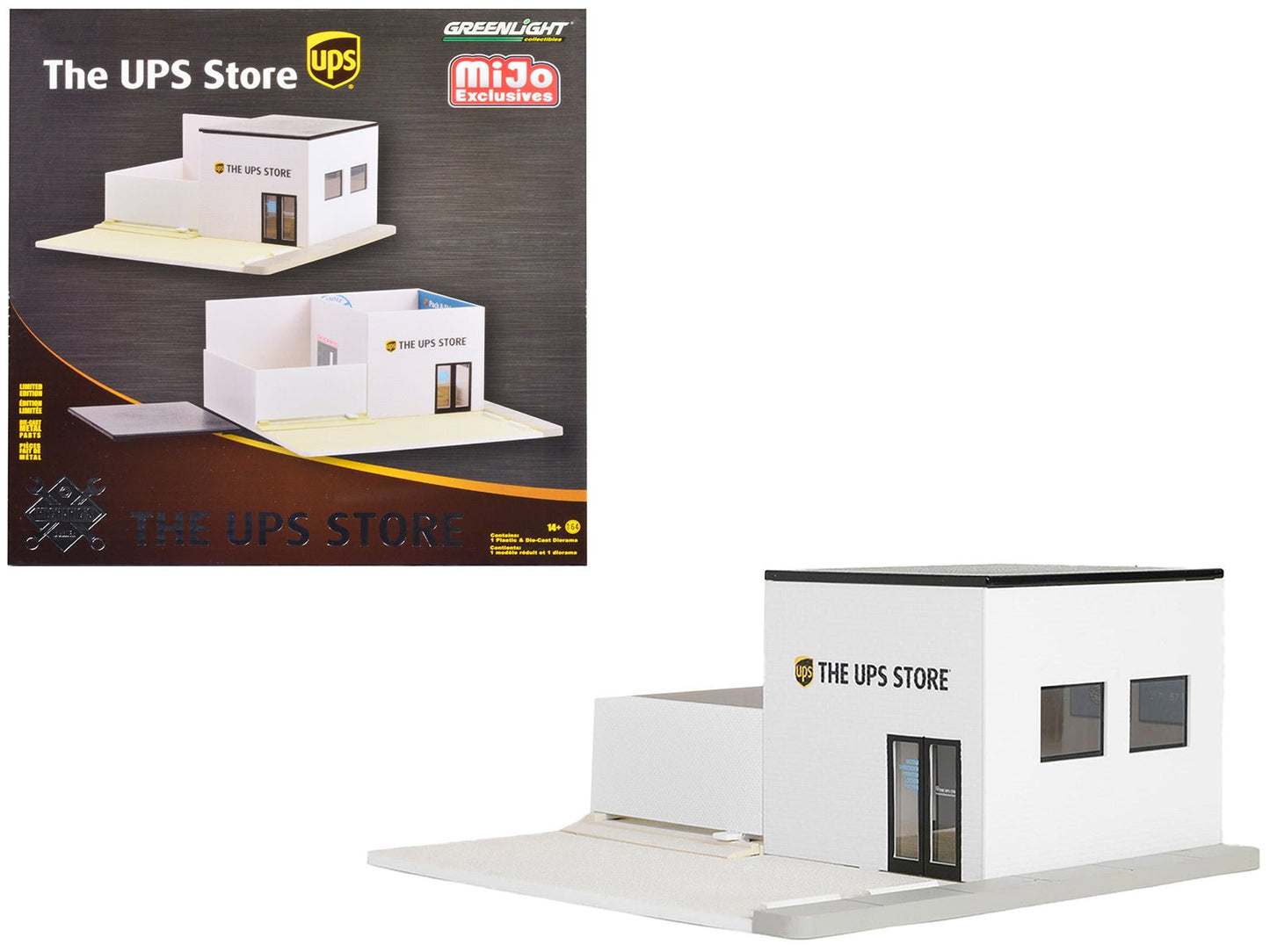 The UPS Store Diorama "Mechanic's Corner" for 1/64 Scale Models by Greenlight free shipping USA