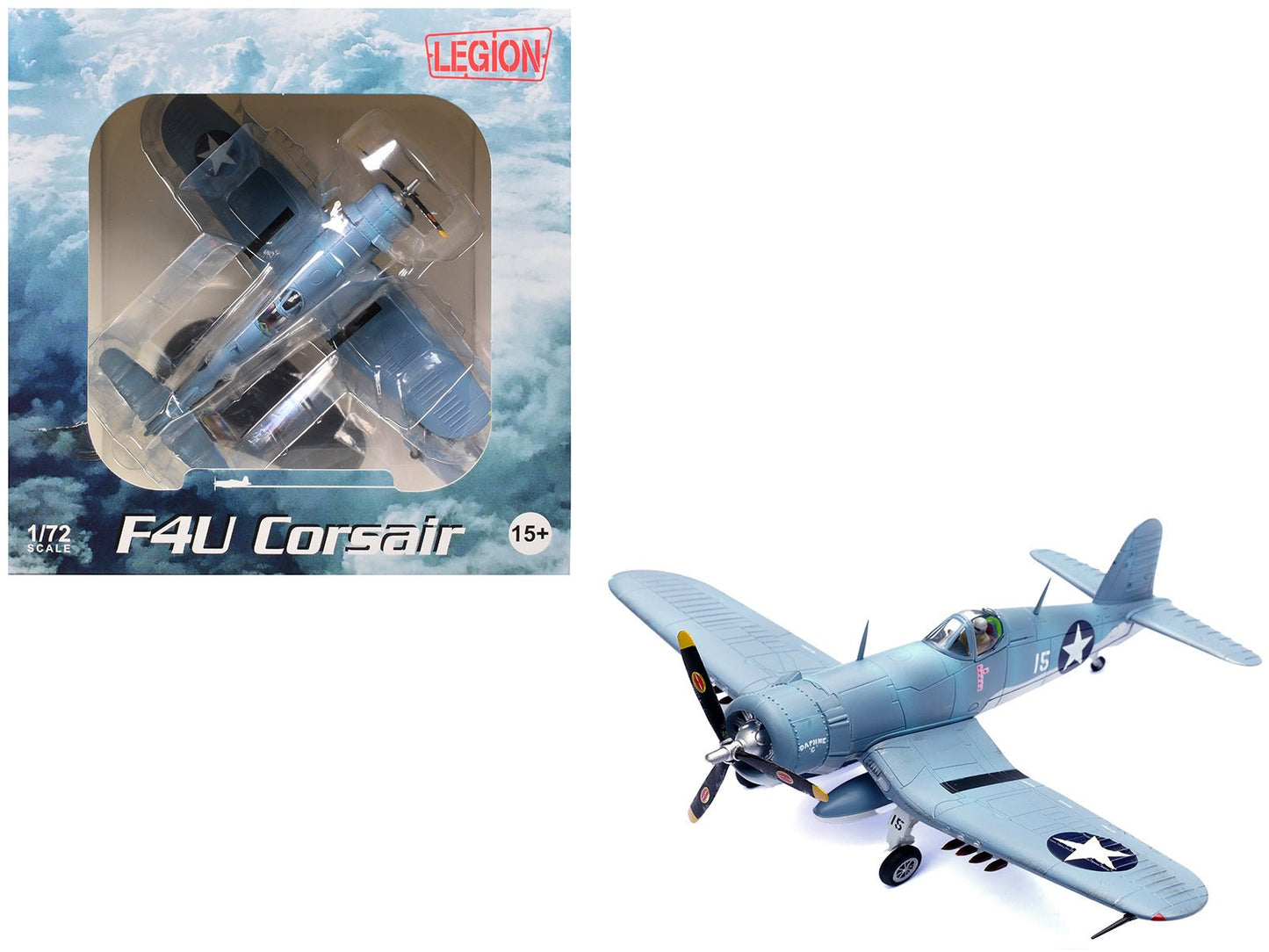 Vought F4U-1 Corsair Fighter Plane "Daphne 'C' 2nd Lt. James N. Cupp VMF-213 Hell Hawks Guadalcanal" (1943) United States Marines 1/72 Diecast Model Airplane by Legion free shipping USA