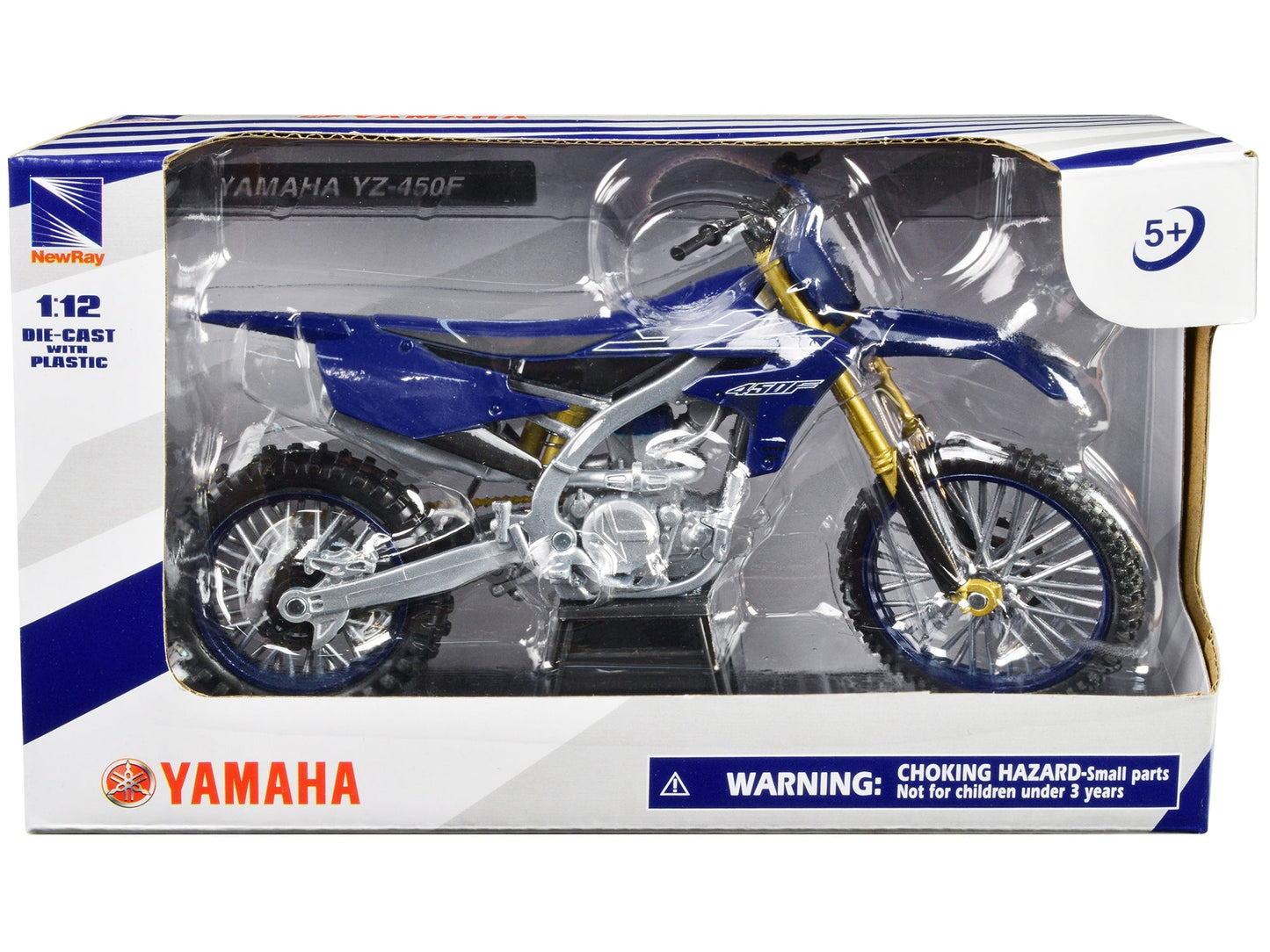 Yamaha YZ-450F Motorcycle Blue 1/12 Diecast Model by New Ray free shipping USA