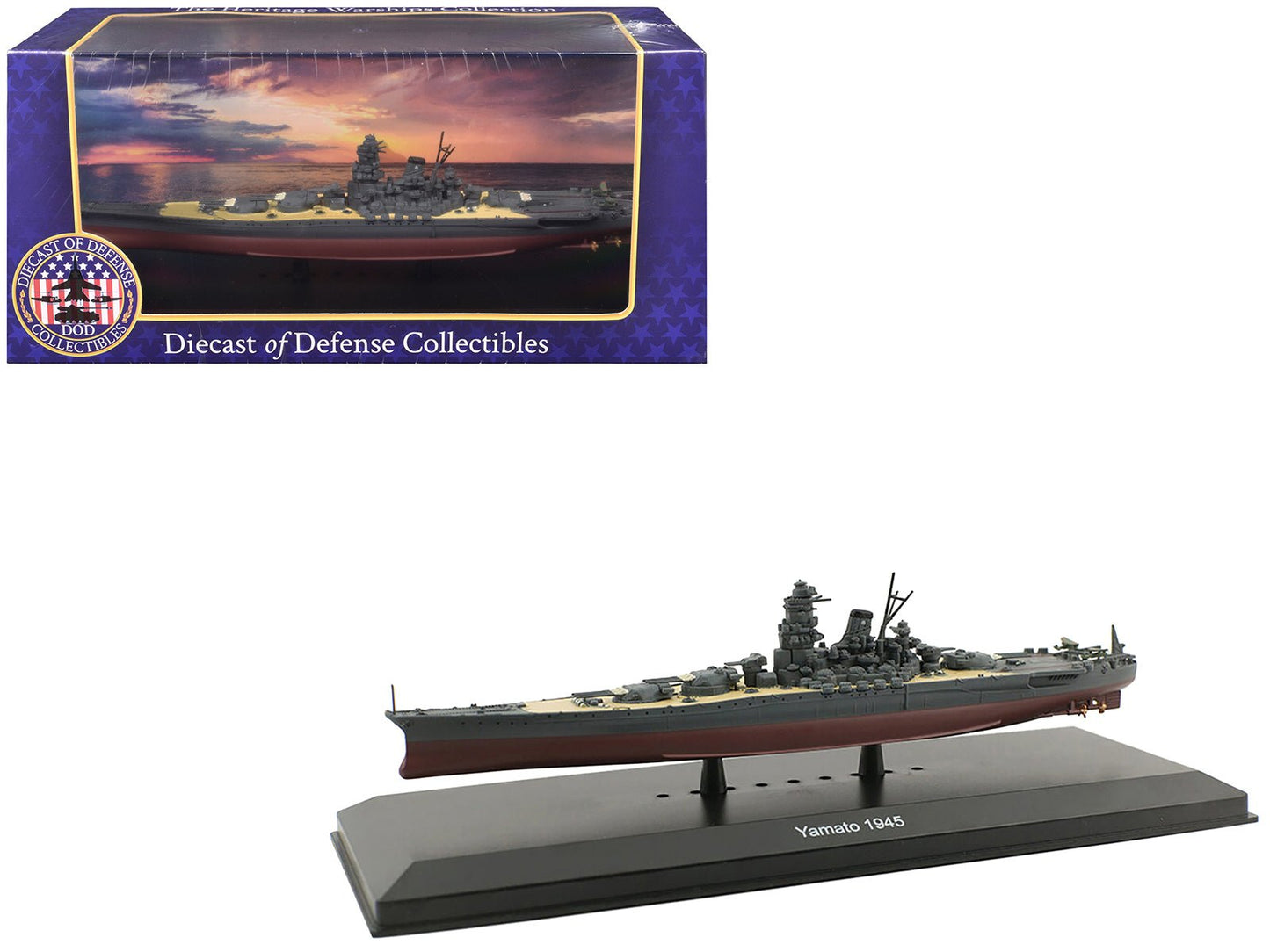 Yamato Battleship "Imperial Japanese Navy" (1945) 1/1100 Diecast Model by Diecast of Defense free shipping USA