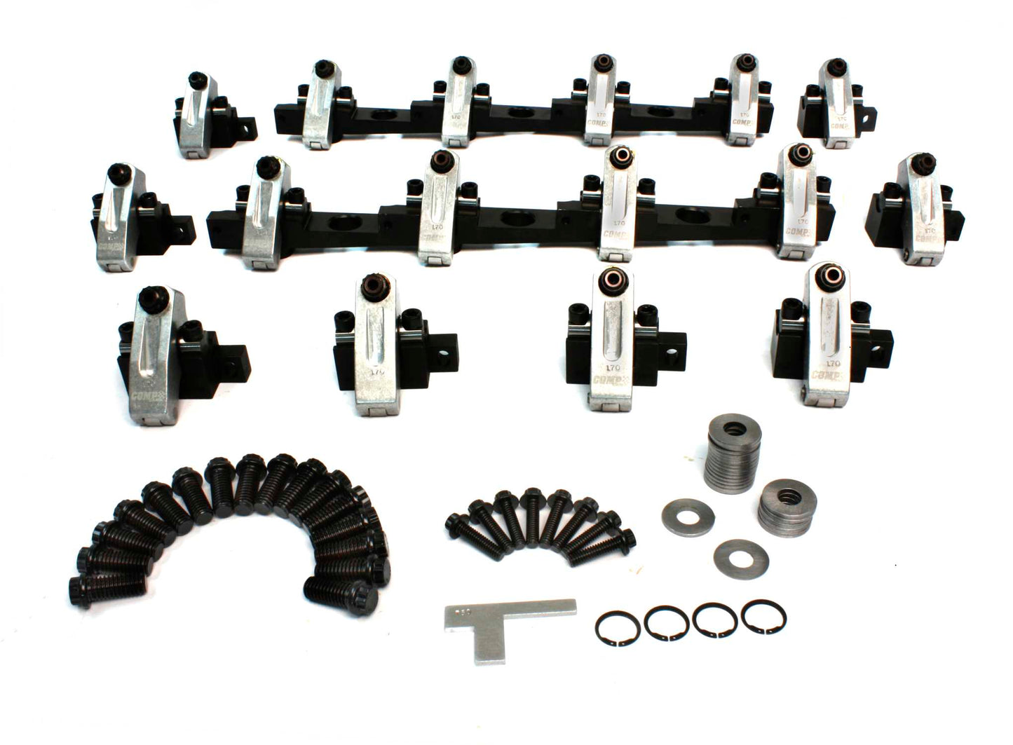 Shaft-Mount Aluminum 1.7 Ratio Rocker Kit For BBC W/ Brodix Big Duke
