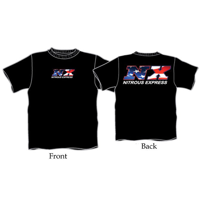 Nitrous Express X-LARGE BLACK NX AMERICAN FLAG SHIRT
