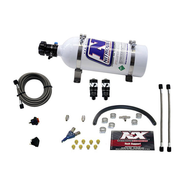 Nitrous Express HITMAN EFI SINGLE NOZZLE PIRANHA SYSTEM (35-50-75HP ) WITH 5LB BOTTLE