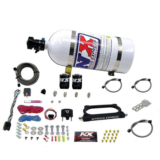 Nitrous Express GT500 NITROUS PLATE SYSTEM (50-250HP) WITH 10LB BOTTLE