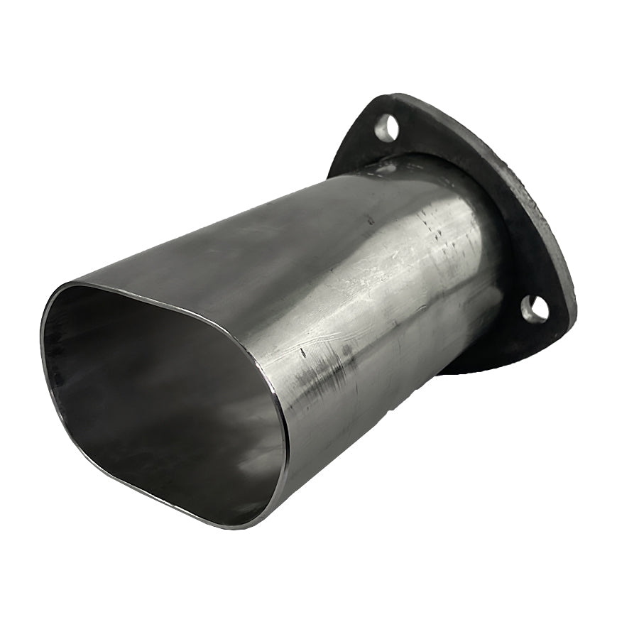 Granatelli 3" Round W/ Floating 3 Bolt Header Flange Connection To 3" Oval - Adapter