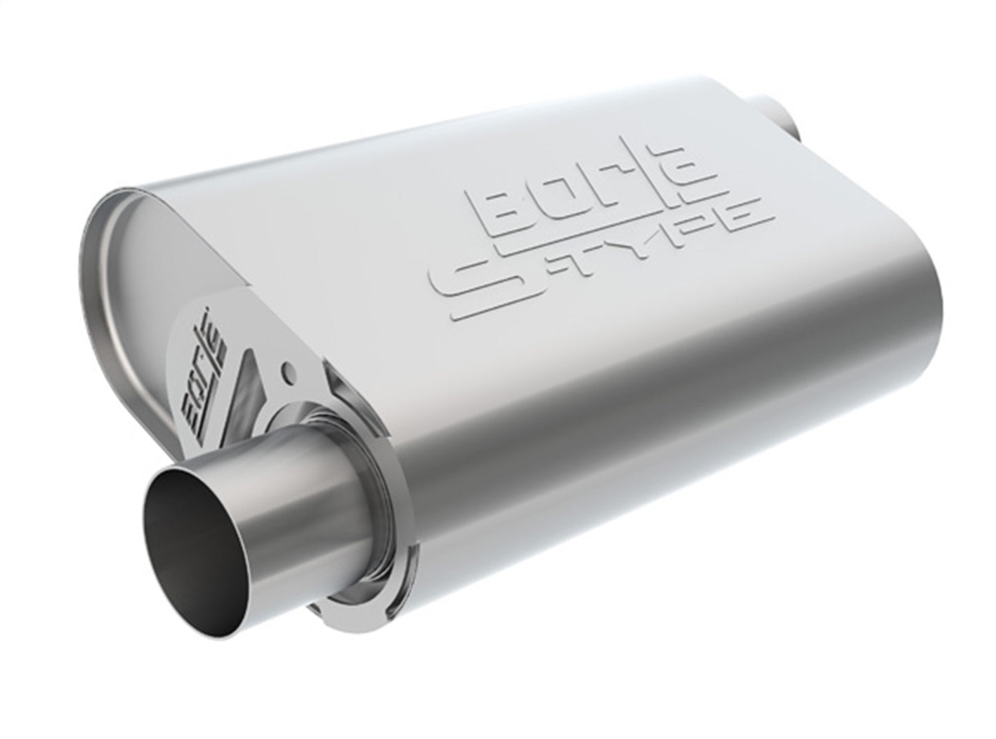 CrateMuffler Muffler Ford Small Block 289/ 302/ 351W CID V8 Stock Output 2.25in Offset Inlet/ 2.25in Offset Outlet S-Type