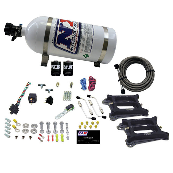 Nitrous Express DUAL HOLLEY/GASOLINE (100-200-300-400-500HP) WITH 10LB BOTTLE