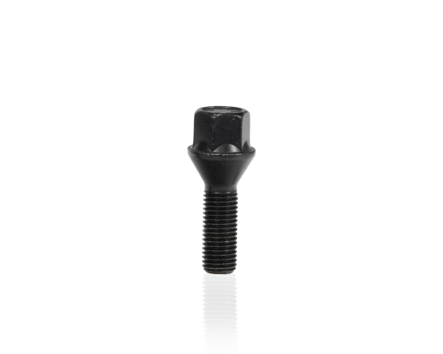 Wheel Bolt M12 X 1.5 X 30mm X 17mm Hex Taper-Seat Black Finish