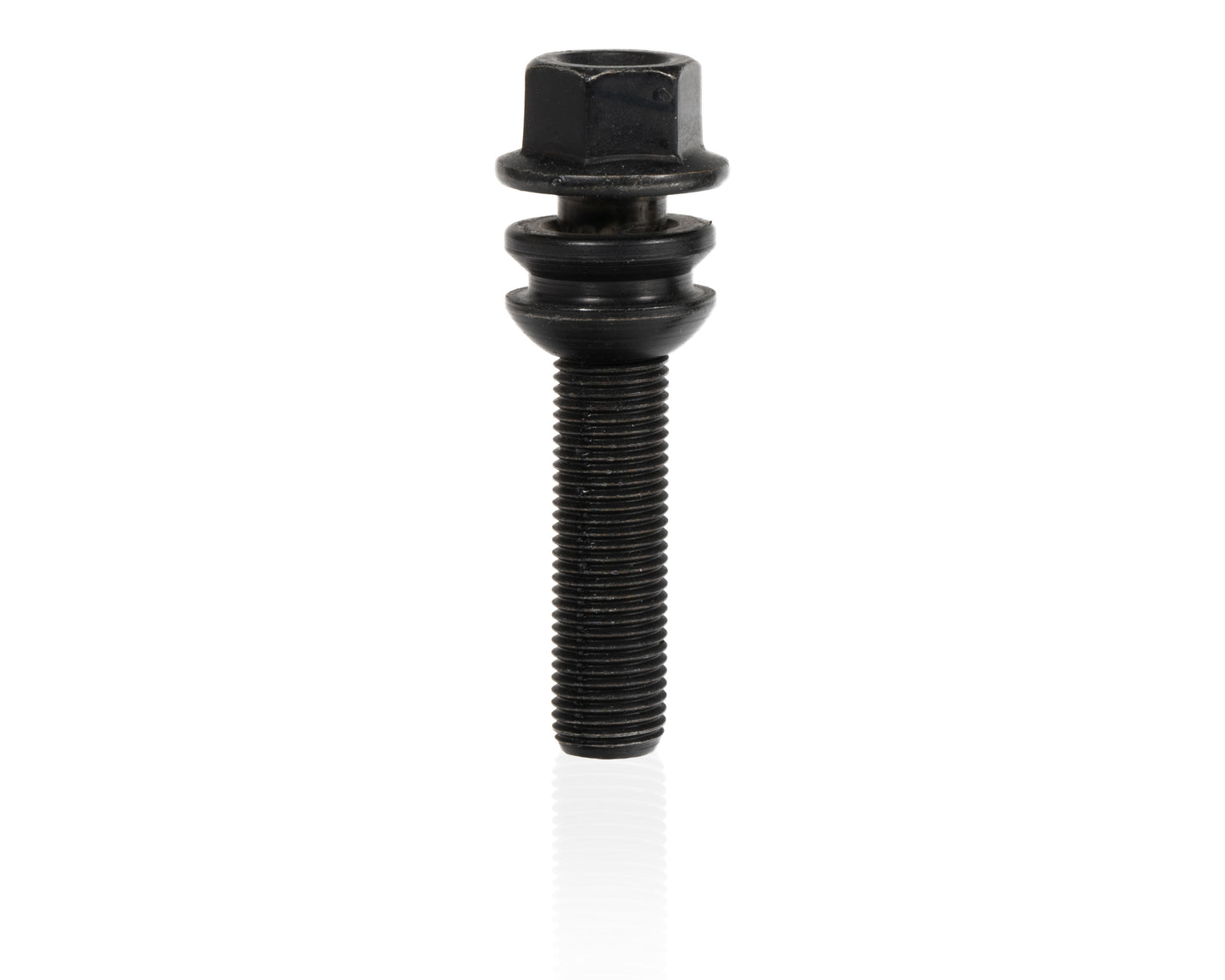 Wheel Stud M14 X 1.5 X 37mm X 19mm Hex Round-Seat Black Finish