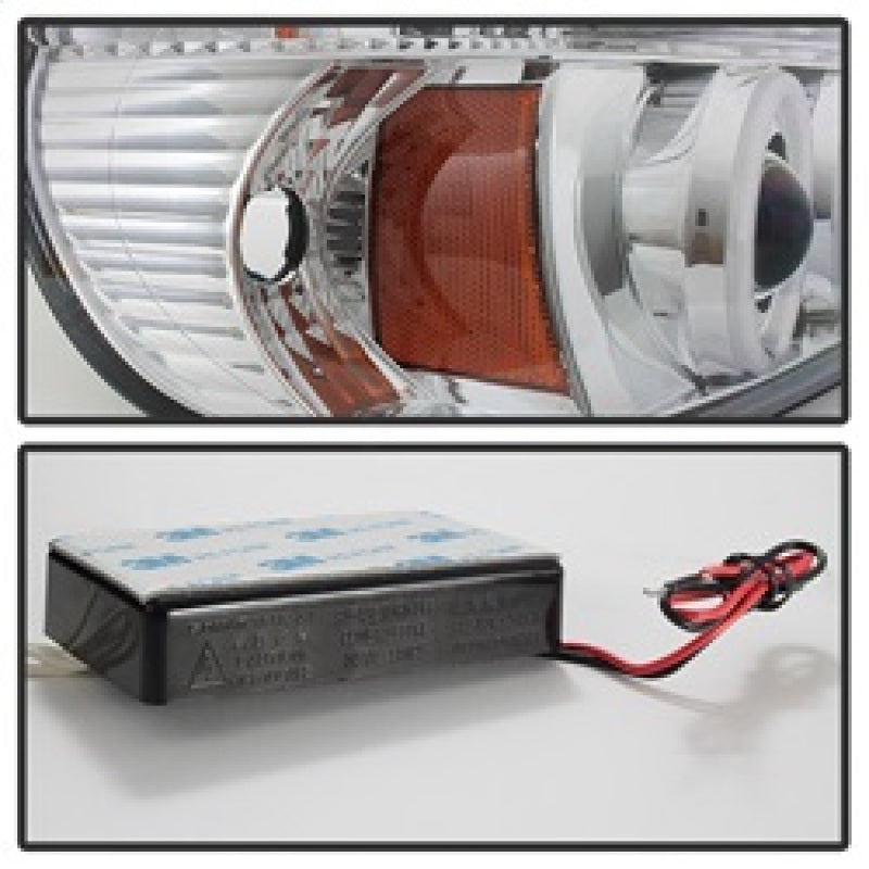 Spyder Ford Explorer 95-01 1PC Projector Headlights LED Halo Chrm PRO-YD-FEXP95-HL-1PC-C 5010148