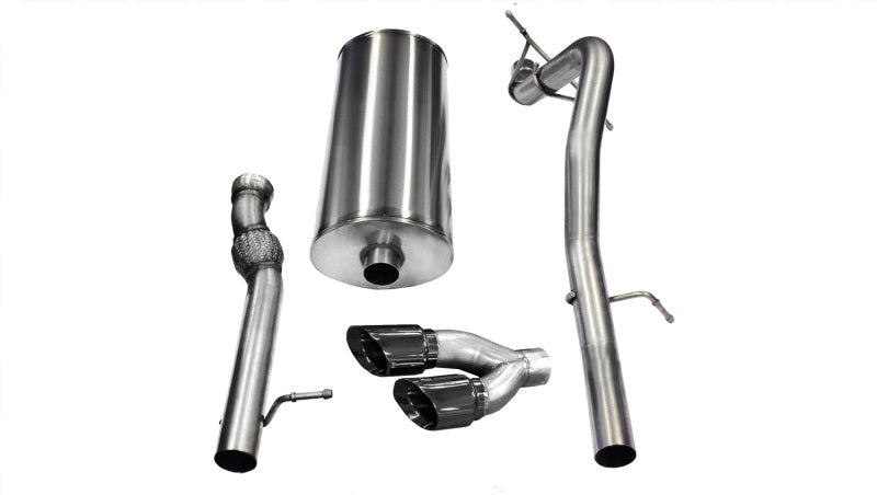 Corsa 11-14 GMC Yukon 6.2L V8 3in Cat-Back Single Side w Twin 4in Black Pro-Series Tips 14882BLK