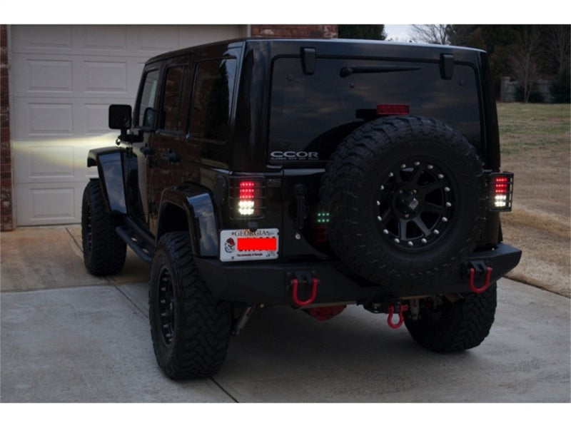 Spyder Jeep Wrangler 07-15 LED Tail Lights Black ALT-YD-JWA07-LED-BK 5070395