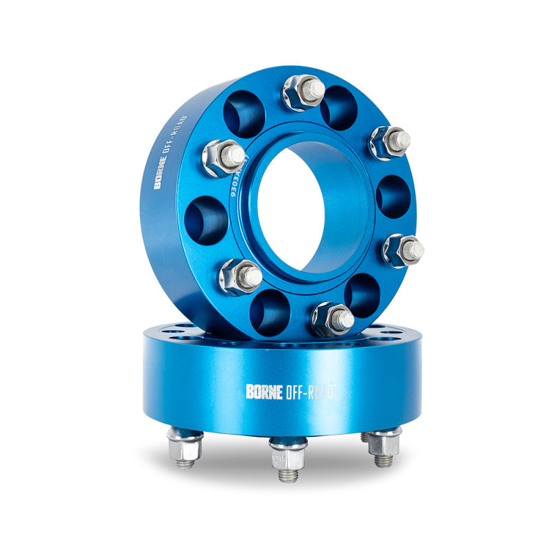 Borne Off-Road Wheel Spacers - 6x139.7 - 93.1 - 50mm - M12 - Blue BNWS-001-500BL