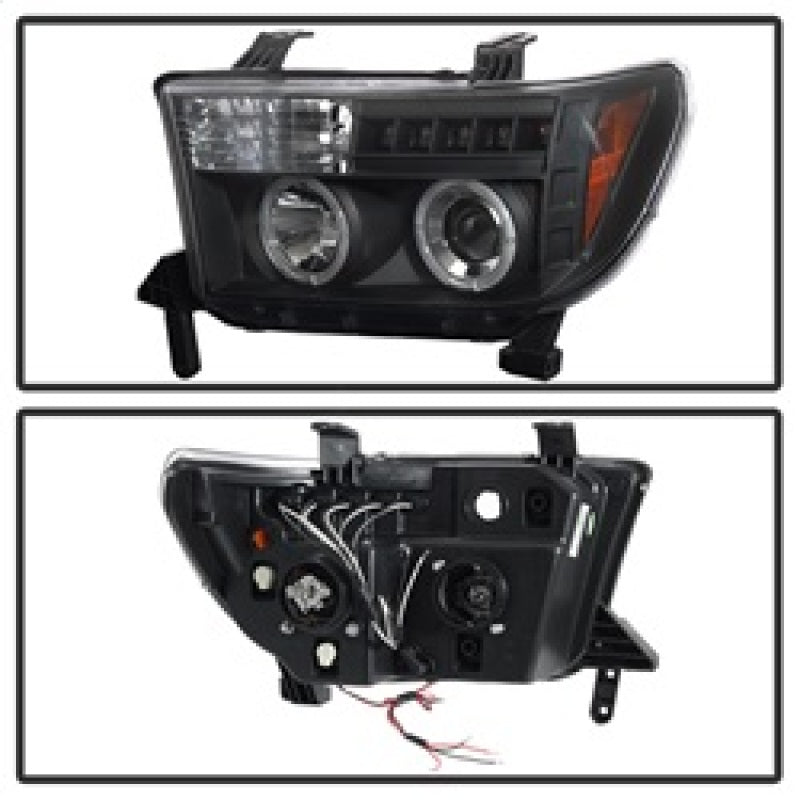 Spyder Toyota Tundra 07-133 Projector Headlights LED Halo LED Blk PRO-YD-TTU07-HL-BK 5012029