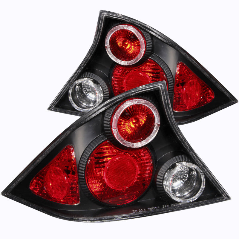 Anzo 2001-2003 Honda Civic Taillights Black w/ Halo