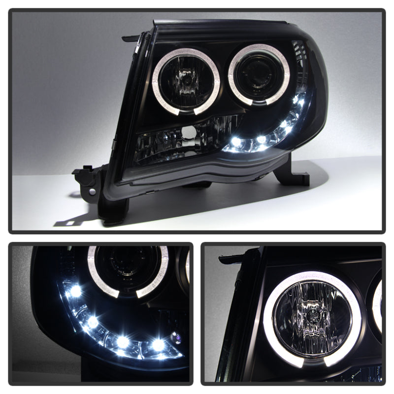 Spyder Toyota Tacoma 05-11 Projector Headlights LED Halo LED Blk Smke PRO-YD-TT05-HL-BSM 5078650