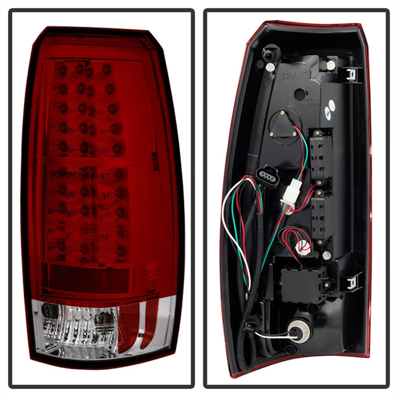 Spyder Chevy Avalanche 07-13 LED Tail Lights Red Clear ALT-YD-CAV07-LED-RC 5032478
