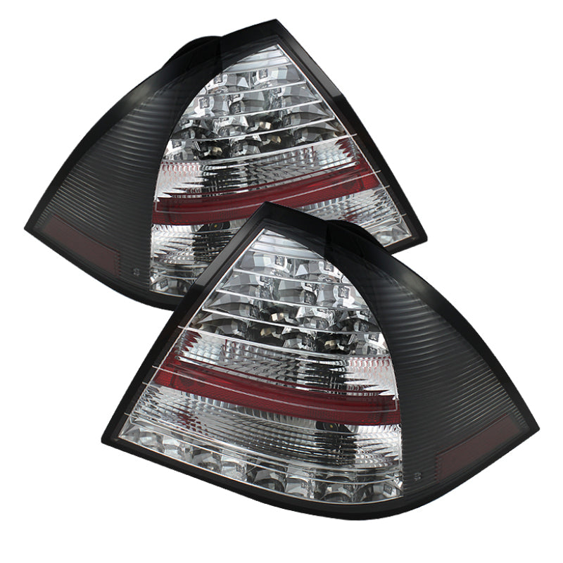 SPYDER Mercedes Benz W203 C-Class 05-07 4DR Sedan LED Tail Lights Black ALT-YD-MBZC05-LED-BK 5069955